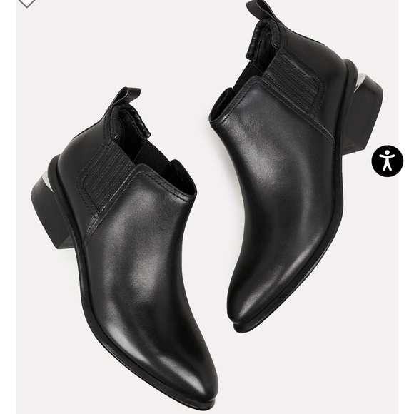 Alexander Wang Shoes - ALEXANDER WANG Black Kori Chelsea Leather Booties